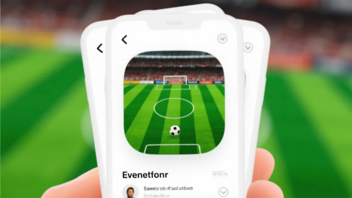 App界面预览：足球赛事直播与赛程